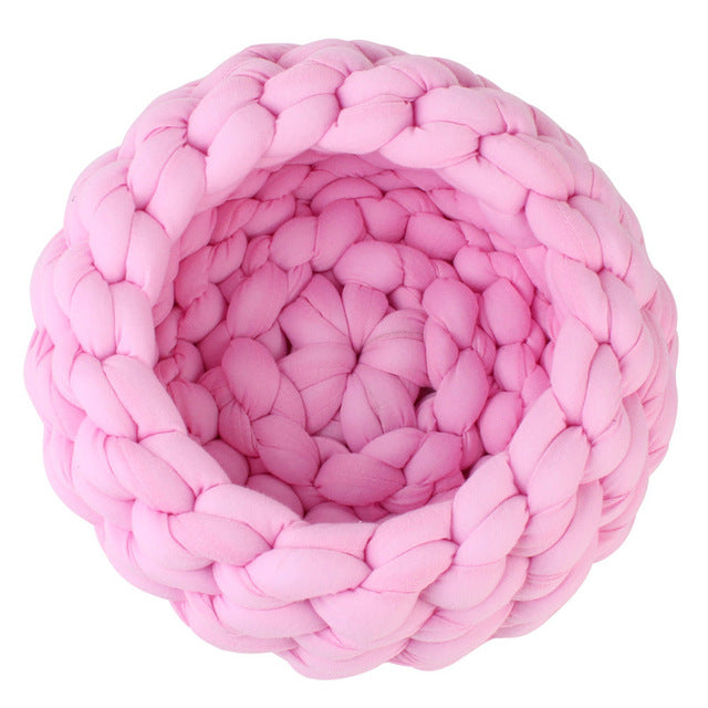 Braided Cat Bed - Warm, Cozy Indoor Sleeping Cave