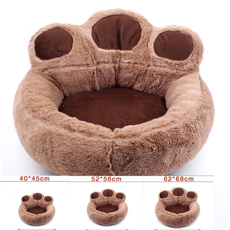 Cozy Bear Paw Dog Bed