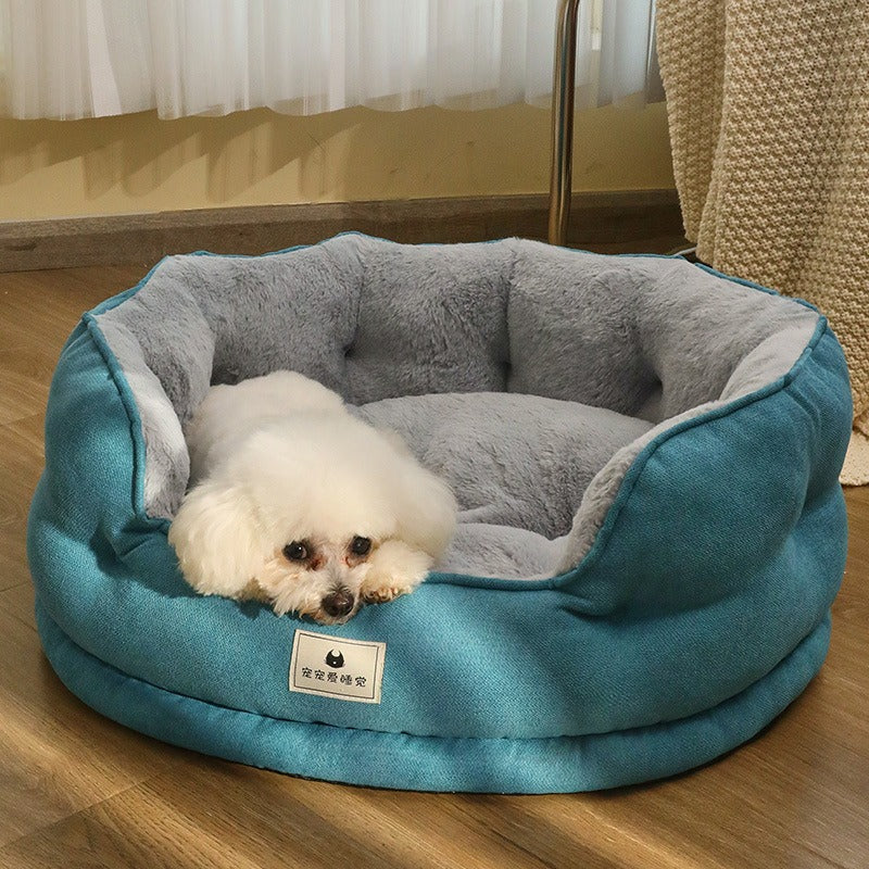 Cozy All-Season Pet Bed – Keeps Dogs & Cats Warm & Comfy