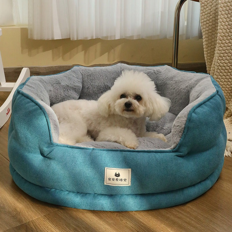 Cozy All-Season Pet Bed – Keeps Dogs & Cats Warm & Comfy