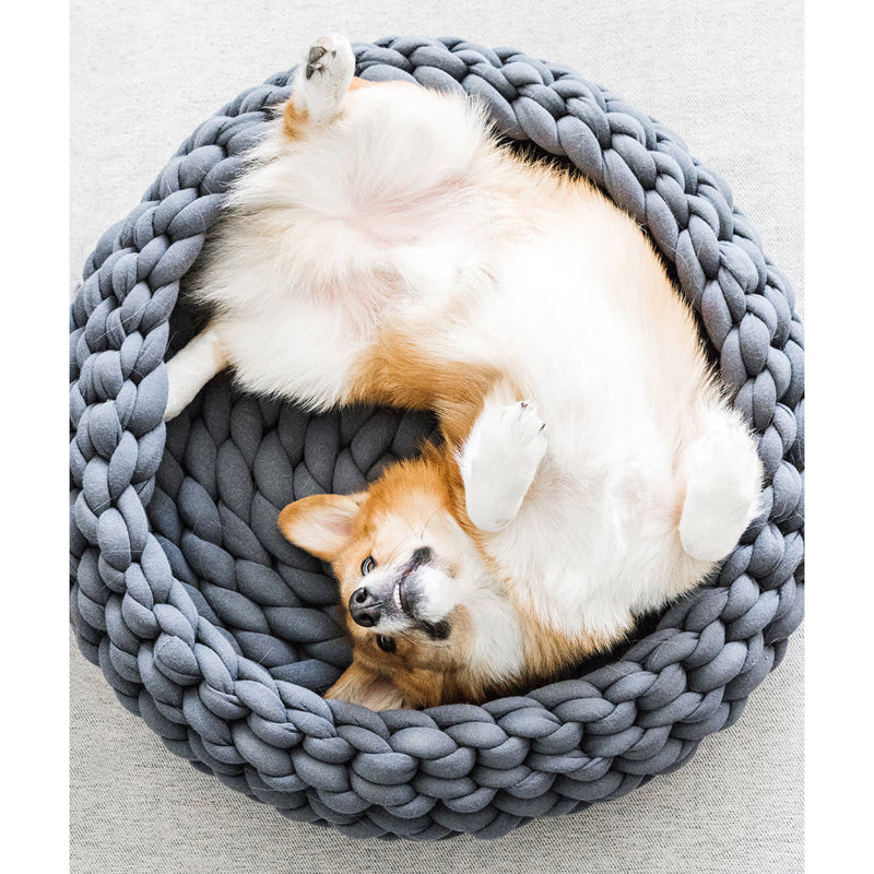 Braided Cat Bed - Warm, Cozy Indoor Sleeping Cave