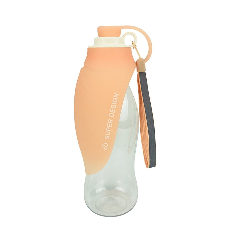 Leaf-Shaped Travel Water Bottle for Dogs & Cats - Portable 580ml Capacity