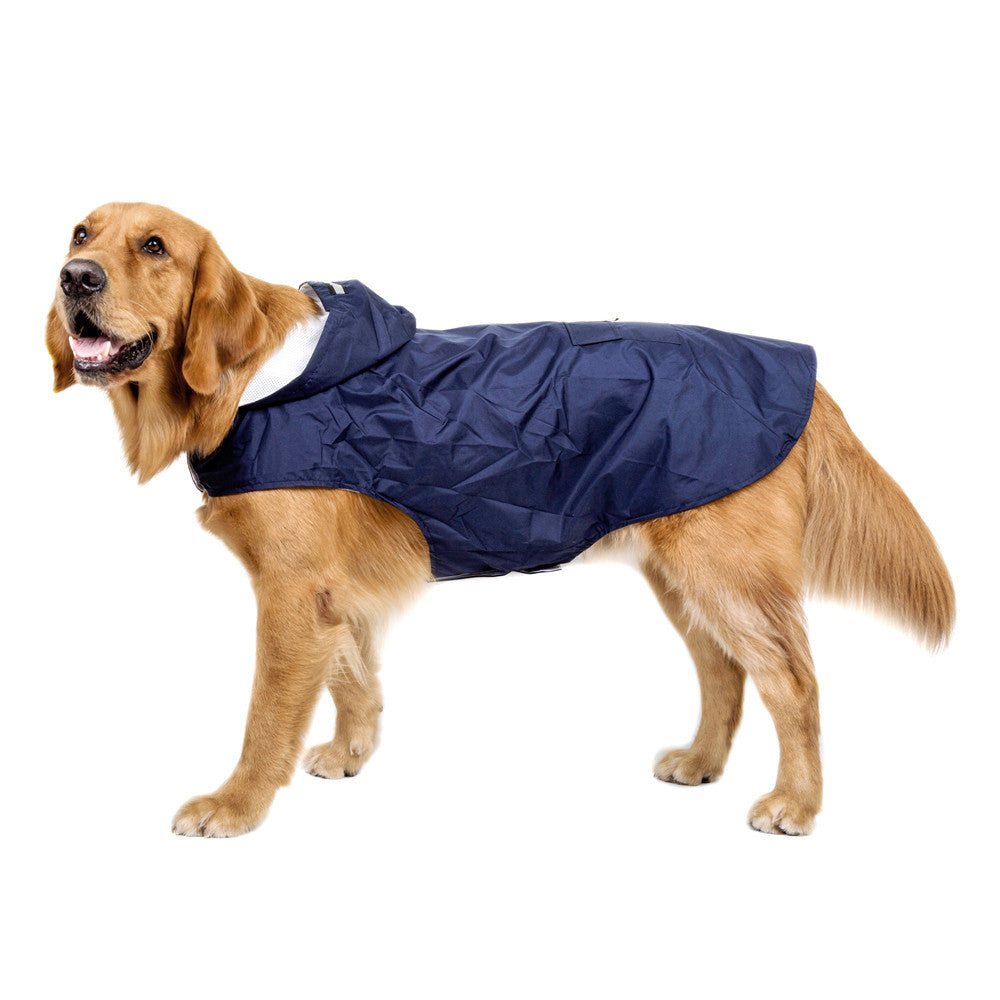 Reflective Hooded Dog Raincoat - Super Waterproof for Spring & Fall