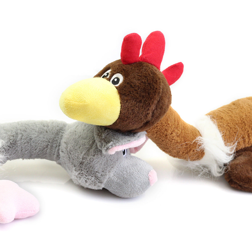 Fun Squeaking Plush Dog Toy