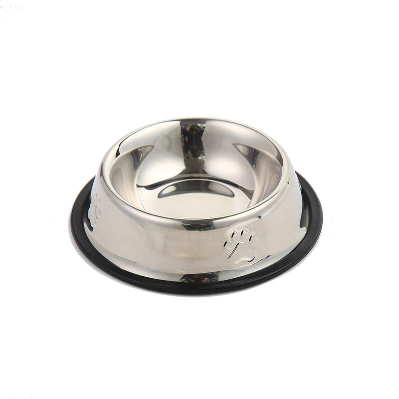 Non-Slip Stainless Steel Pet Bowls - 6 Durable Size Options