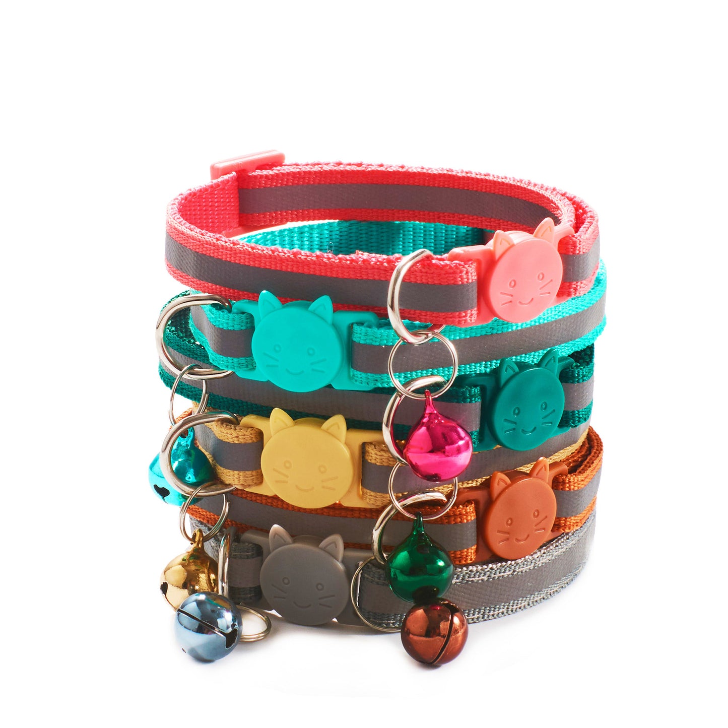 Safety Cat Collar With Bell - Reflective & Colorful