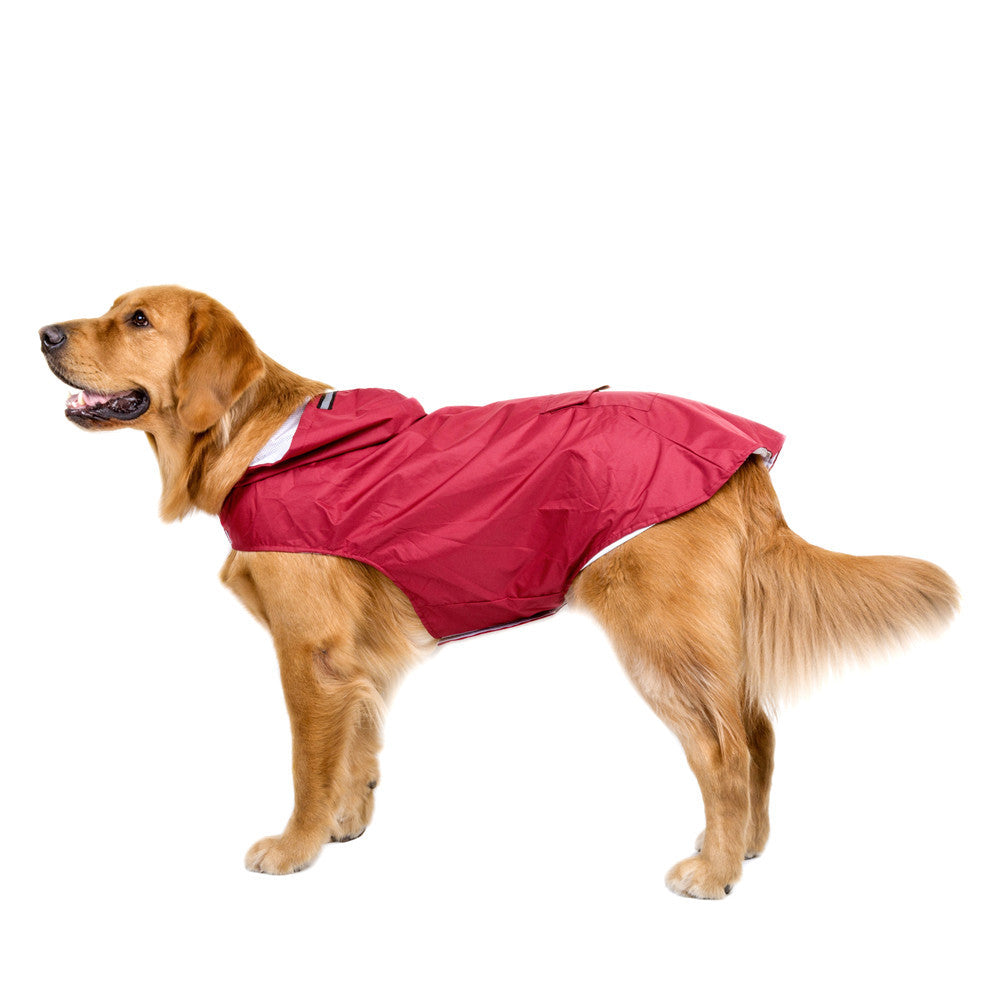 Reflective Hooded Dog Raincoat - Super Waterproof for Spring & Fall