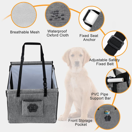 Waterproof Rear Car Dog Basket - Protective Travel Cage