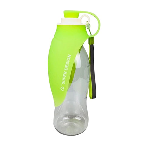 Leaf-Shaped Travel Water Bottle for Dogs & Cats - Portable 580ml Capacity