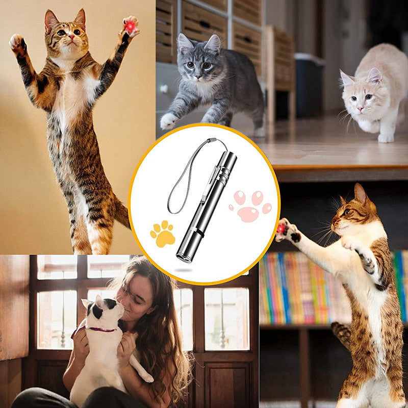 USB Rechargeable Laser Cat Toy - Interactive Light Patterns