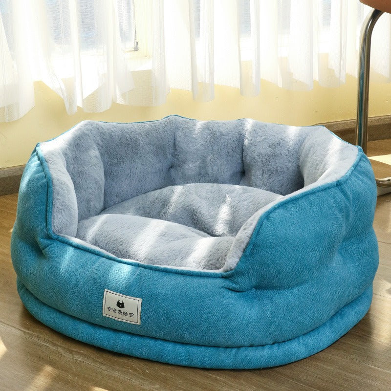 Cozy All-Season Pet Bed – Keeps Dogs & Cats Warm & Comfy