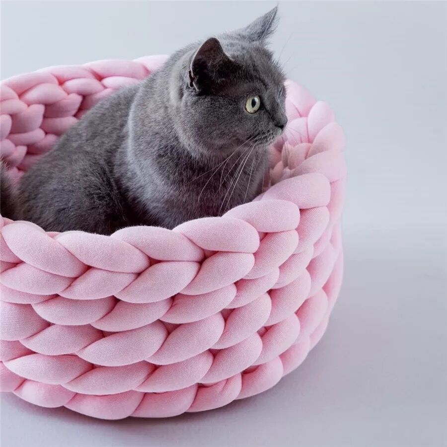 Filled Cotton Coarse Wool Hand-Woven Pet Cat Litter Can Be Machine Washed Coarse Cloth Dog Litter