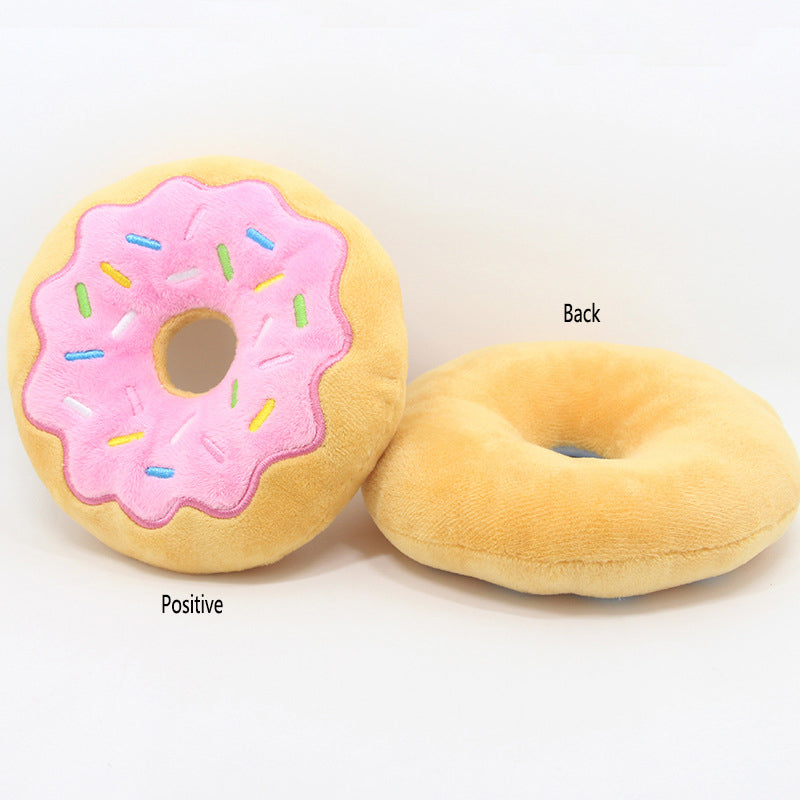 Donut Pet Plush Squeaky Toy