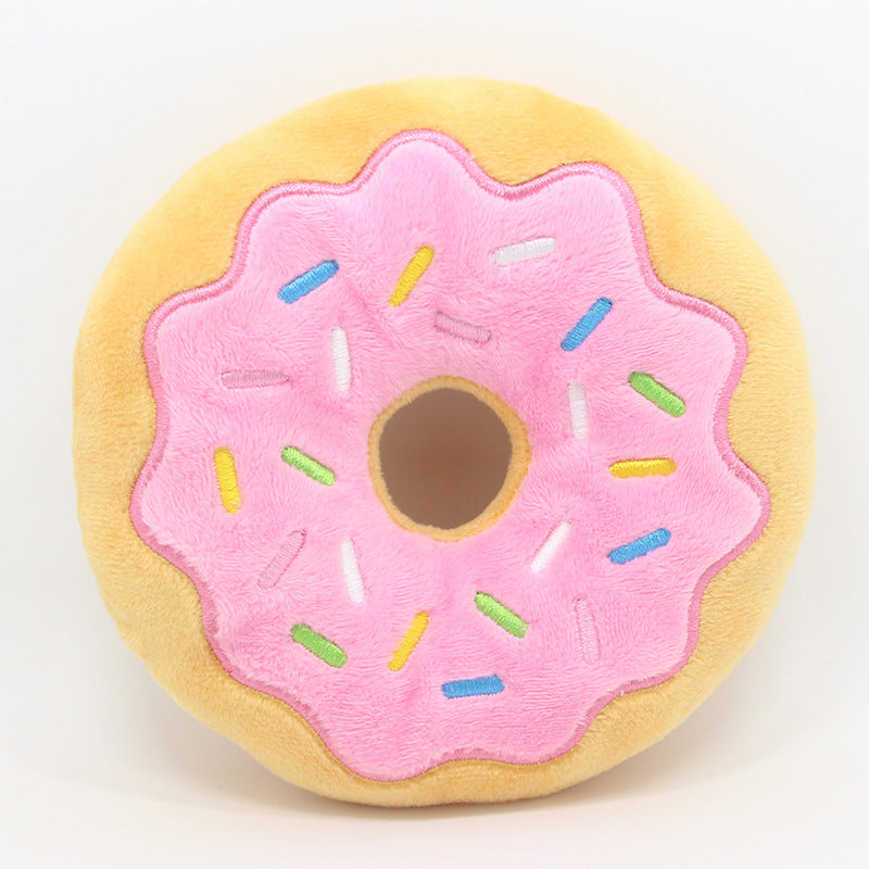 Donut Pet Plush Squeaky Toy