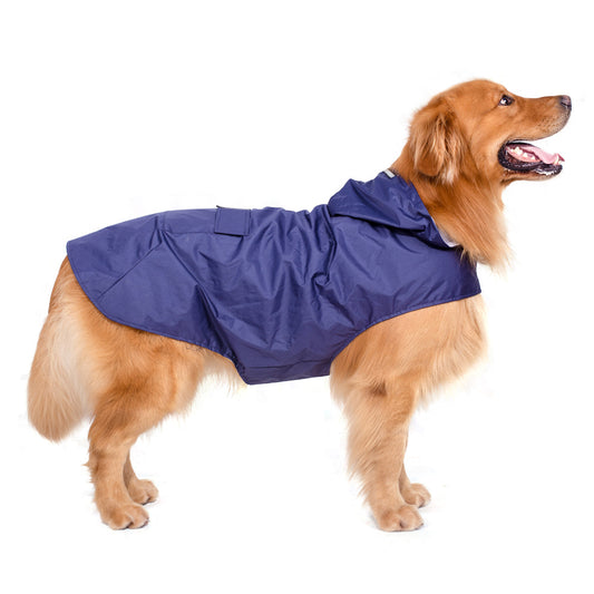 Reflective Hooded Dog Raincoat - Super Waterproof for Spring & Fall