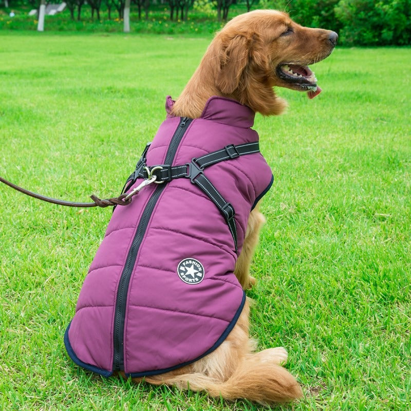 Waterproof Coat for Large Dogs - Thick & Warm