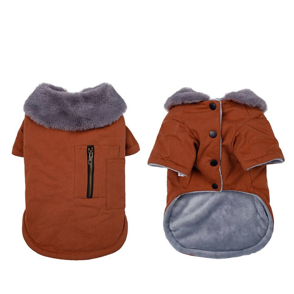 Thick Teddy Bear Dog Vests - Warm Small Breed Apparel for Winter