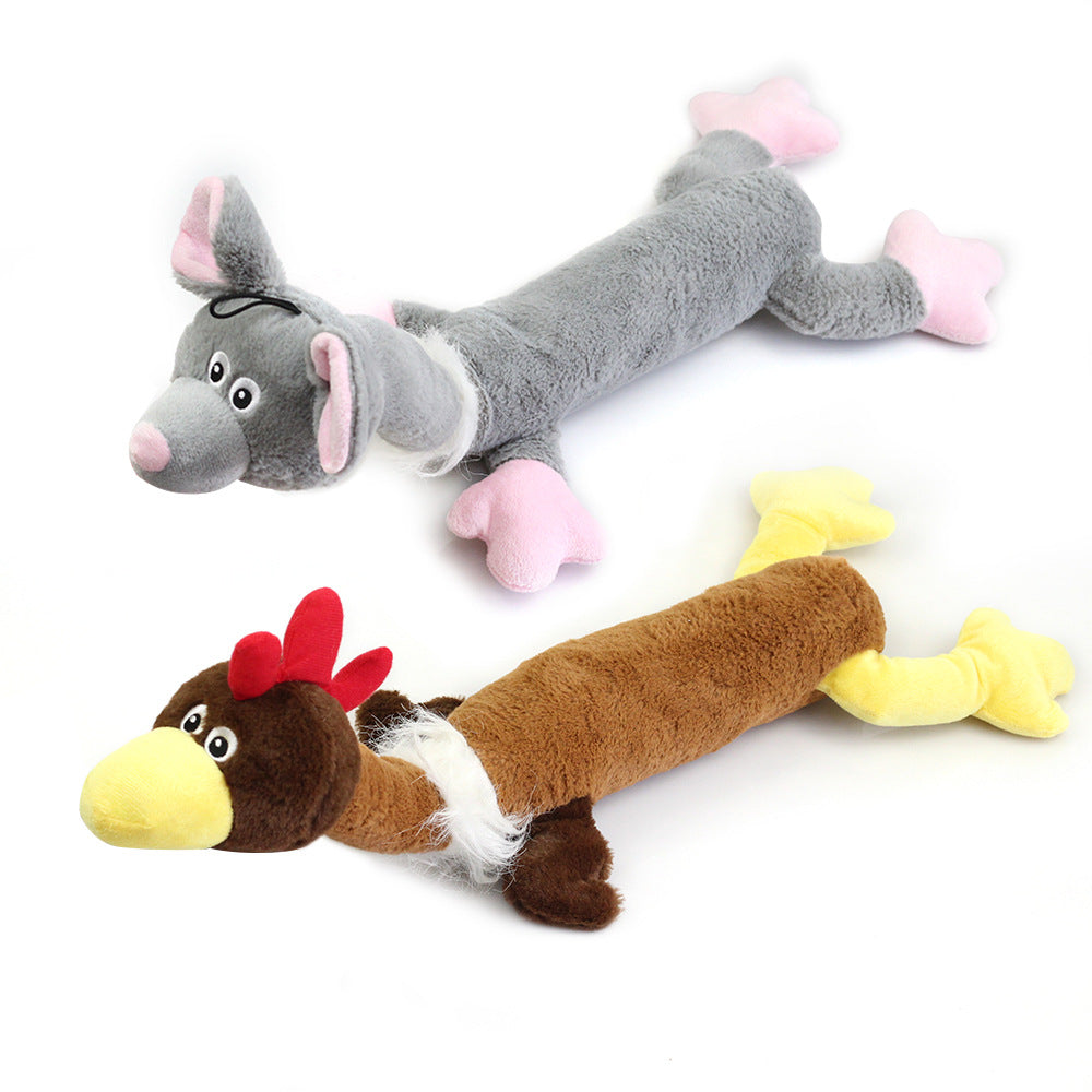 Fun Squeaking Plush Dog Toy