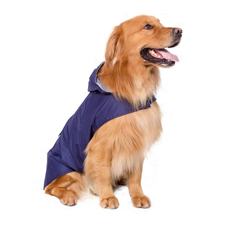 Reflective Hooded Dog Raincoat - Super Waterproof for Spring & Fall