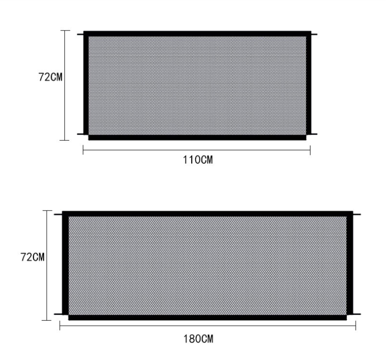 Black Foldable Protection Safety Gate